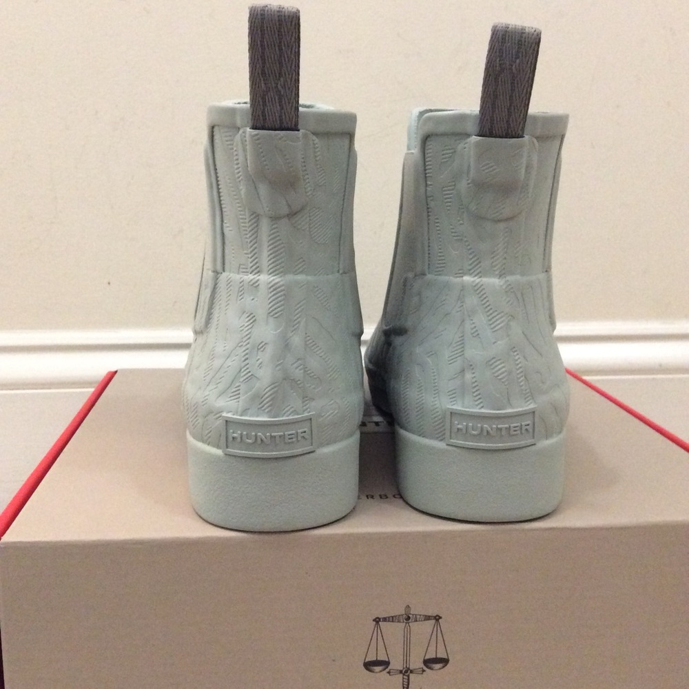 🆕 Madewell x HUNTER mint green ankle rain boots 7 - Picture 5 of 8